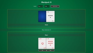 Blackjack game screenshot